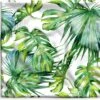 Kussenhoes 50x50 Cm - Monstera - Patroon - Waterverf - Meisjes - Kinderen - Jongens - Kids - Katoen / Polyester - Voor Binnen -Pillowmonkey 1200x1151 238