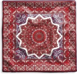 Kussenhoes 50x50 Cm - Perzisch Tapijt - Mandala - Rood - Katoen / Polyester - Voor Binnen