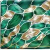Kussenhoes 40x40 Cm - Abstracte Achtergrond Met Goud En Groen - Katoen / Polyester - Voor Binnen -Pillowmonkey 1200x1151 30
