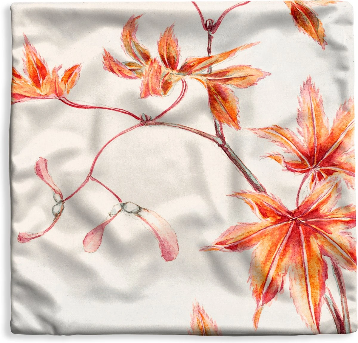Kussenhoes 40x40 Cm - Japan - Esdoorn - Herfst - Vintage - Katoen / Polyester - Voor Binnen