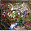 Kussenhoes 45x45 Cm - Bloemen - Thee - Stilleven - Katoen / Polyester - Voor Binnen