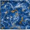 Kussenhoes 40x40 Cm - Marmer - Textuur - Goud - Blauw - Katoen / Polyester - Voor Binnen -Pillowmonkey 1200x1151 66