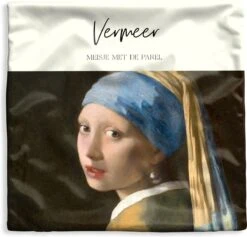 Kussenhoes 40x40 Cm - Meisje Met De Parel - Johannes Vermeer - Oude Meesters - Katoen / Polyester - Voor Binnen