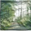 Kussenhoes 40x40 Cm - Bos - Pad - Zon - Bomen - Groen - Natuur - Katoen / Polyester - Voor Binnen -Pillowmonkey 1200x1151 82