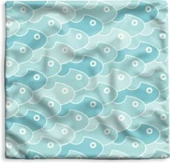 Kussenhoes 60x60 Cm - Vissen - Blauw - Patronen - Katoen / Polyester - Voor Binnen