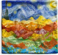 Kussenhoes 40x40 Cm - Van Gogh - Sterrennacht - Oude Meesters - Katoen / Polyester - Voor Binnen