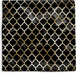 Kussenhoes 60x60 Cm - Patronen - Goud - Zwart - Katoen / Polyester - Voor Binnen