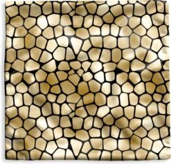 Kussenhoes 40x40 Cm - Patronen - Vormen - Goud - Katoen / Polyester - Voor Binnen