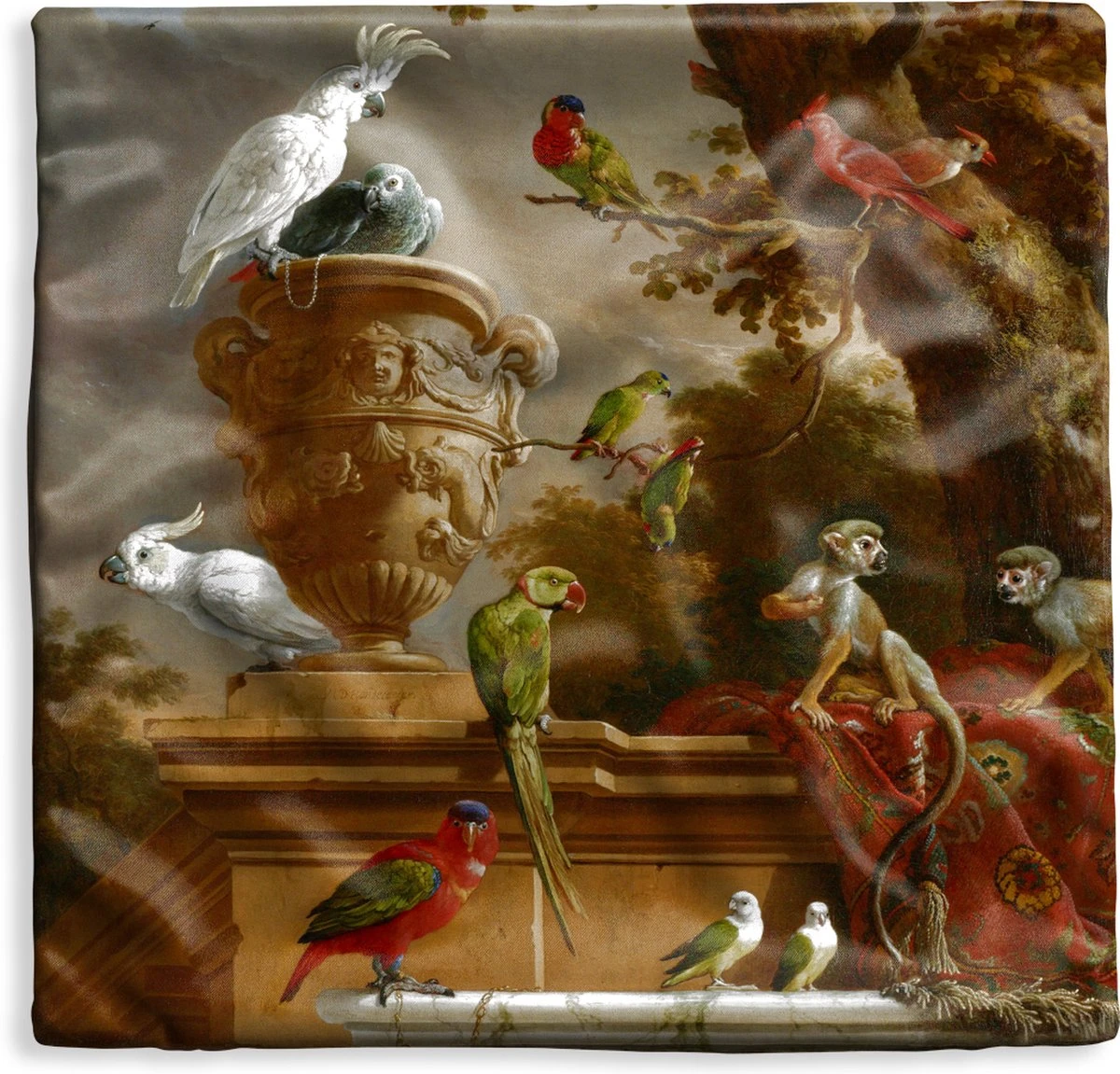 Kussenhoes 45x45 Cm - De Menagerie - Melchior D'Hondecoeter - Katoen / Polyester - Voor Binnen 3 Kussenhoes 45x45 Cm - De Menagerie - Melchior D'Hondecoeter - Katoen / Polyester - Voor Binnen