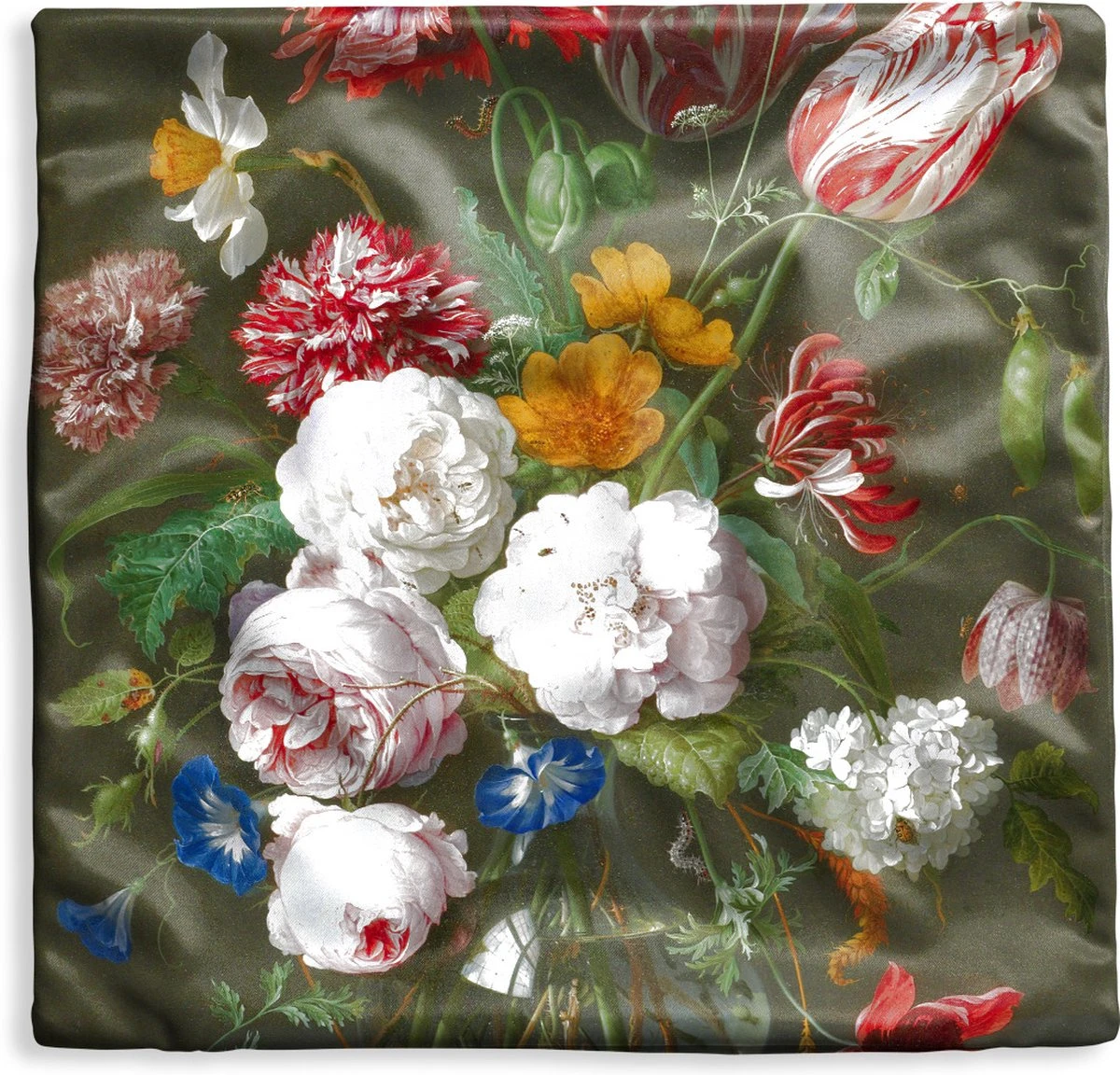 Kussenhoes 45x45 Cm - Stilleven Met Bloemen In Een Glazen Vaas - Schilderij Van Jan Davidsz. De Heem - Katoen / Polyester - Voor Binnen 3 Kussenhoes 45x45 Cm - Stilleven Met Bloemen In Een Glazen Vaas - Schilderij Van Jan Davidsz. De Heem - Katoen / Polyester - Voor Binnen