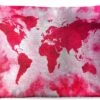 Buitenkussens - Tuin - Wereldkaart Met Felle Roze Verf En Een Achtergrond Met Structuurpatroon - 60x40 Cm -Pillowmonkey 1200x746 13