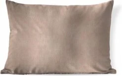 Sierkussens - Kussen - Luxe Patroon Van Kleine En Roségouden Zeshoeken Op Een Roze Achtergrond - 50x30 Cm - Kussen Van Katoen