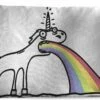 Sierkussens - Kussen - Een Illustratie Van Een Eenhoorn Die Een Regenboog Uitspuwt - 60x40 Cm - Kussen Van Katoen -Pillowmonkey 1200x747 18
