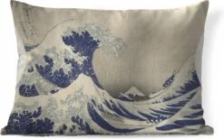 Sierkussens - Kussen - De Grote Golf Bij Kanagawa - Schilderij Van Katsushika Hokusai - 50x30 Cm - Kussen Van Katoen -Pillowmonkey 1200x747 28
