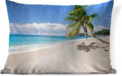 Sierkussens - Kussen - Verlaten Eiland Met Een Tropisch Strand - 60x40 Cm - Kussen Van Katoen