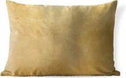 Sierkussen Achtergrond Voor Buiten - Gouden Achtergrond - 60x40 Cm - Rechthoekig Weerbestendig Tuinkussen / Tuinmeubelkussen Van Polyester