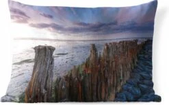 Buitenkussens - Tuin - Palen In De Waddenzee Bij Moddergat - 50x30 Cm