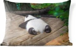 Buitenkussens - Tuin - Slapende Baby Panda - 50x30 Cm