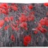 Buitenkussens - Tuin - Rode Klaprozen In Een Zwart Wit Afbeelding - 50x30 Cm -Pillowmonkey 1200x747 85