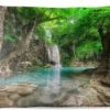 Buitenkussens - Tuin - Erawan Waterval In Jungle Thailand Foto - 60x40 Cm -Pillowmonkey 1200x747 90
