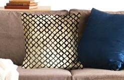 Kussenhoes 50x50 Cm - Patronen - Goud - Ruit - Katoen / Polyester - Voor Binnen -Pillowmonkey 1200x771 104