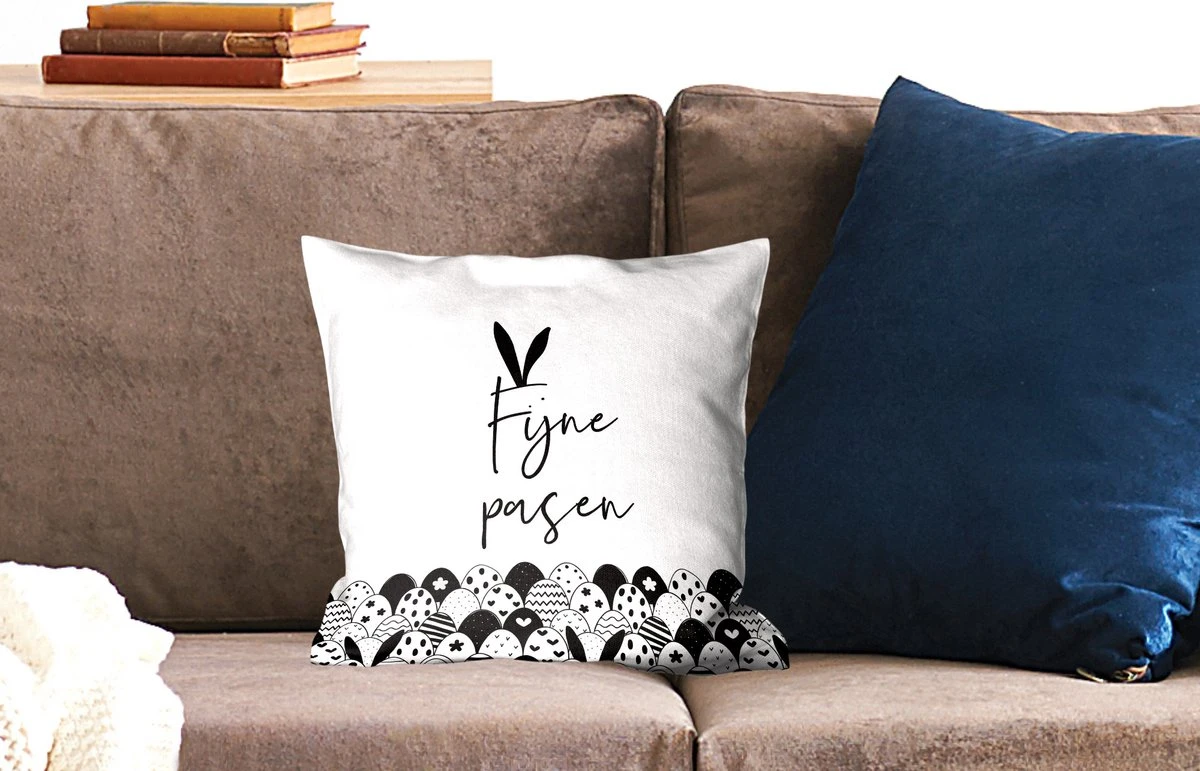 Kussenhoes 40x40 Cm - Fijne Pasen - Quotes - Spreuken - Pasen - Katoen / Polyester - Voor Binnen 4 Kussenhoes 40x40 Cm - Fijne Pasen - Quotes - Spreuken - Pasen - Katoen / Polyester - Voor Binnen - Afbeelding 2