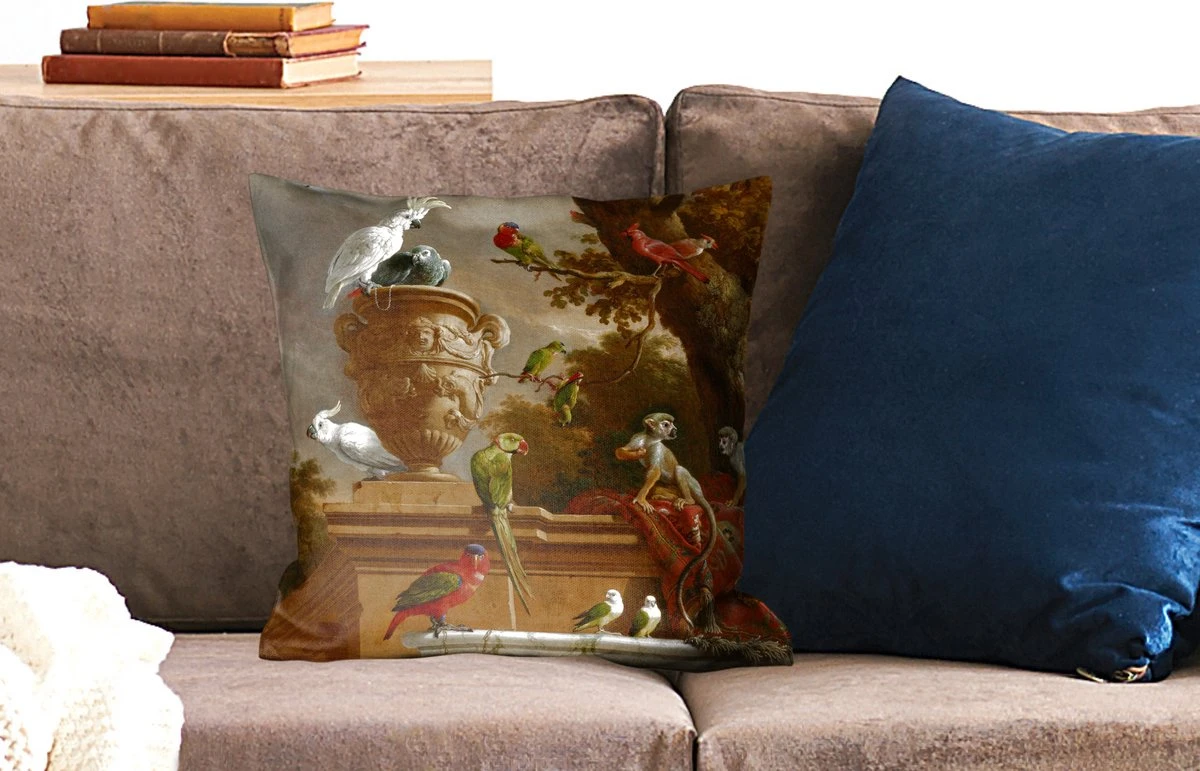 Kussenhoes 45x45 Cm - De Menagerie - Melchior D'Hondecoeter - Katoen / Polyester - Voor Binnen 4 Kussenhoes 45x45 Cm - De Menagerie - Melchior D'Hondecoeter - Katoen / Polyester - Voor Binnen - Afbeelding 2