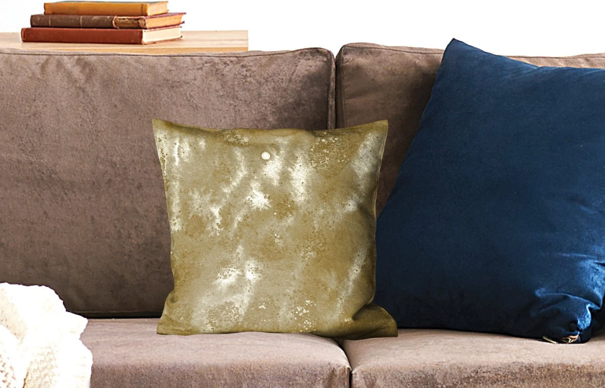 Kussenhoes 40x40 Cm - Glitter - Goud - Abstract - Katoen / Polyester - Voor Binnen 4 Kussenhoes 40x40 Cm - Glitter - Goud - Abstract - Katoen / Polyester - Voor Binnen - Afbeelding 2