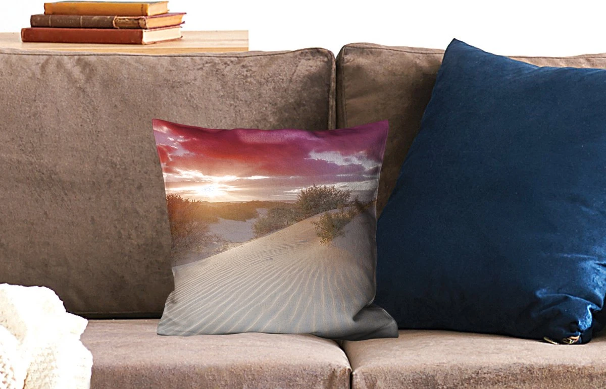 Kussenhoes 40x40 Cm - Zonsondergang Bij Het Nederlandse Strand - Katoen / Polyester - Voor Binnen 4 Kussenhoes 40x40 Cm - Zonsondergang Bij Het Nederlandse Strand - Katoen / Polyester - Voor Binnen - Afbeelding 2
