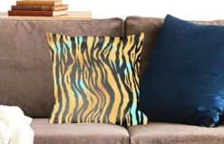 Kussenhoes 45x45 Cm - Patronen - Zebra - Goud - Katoen / Polyester - Voor Binnen -Pillowmonkey 1200x771 209