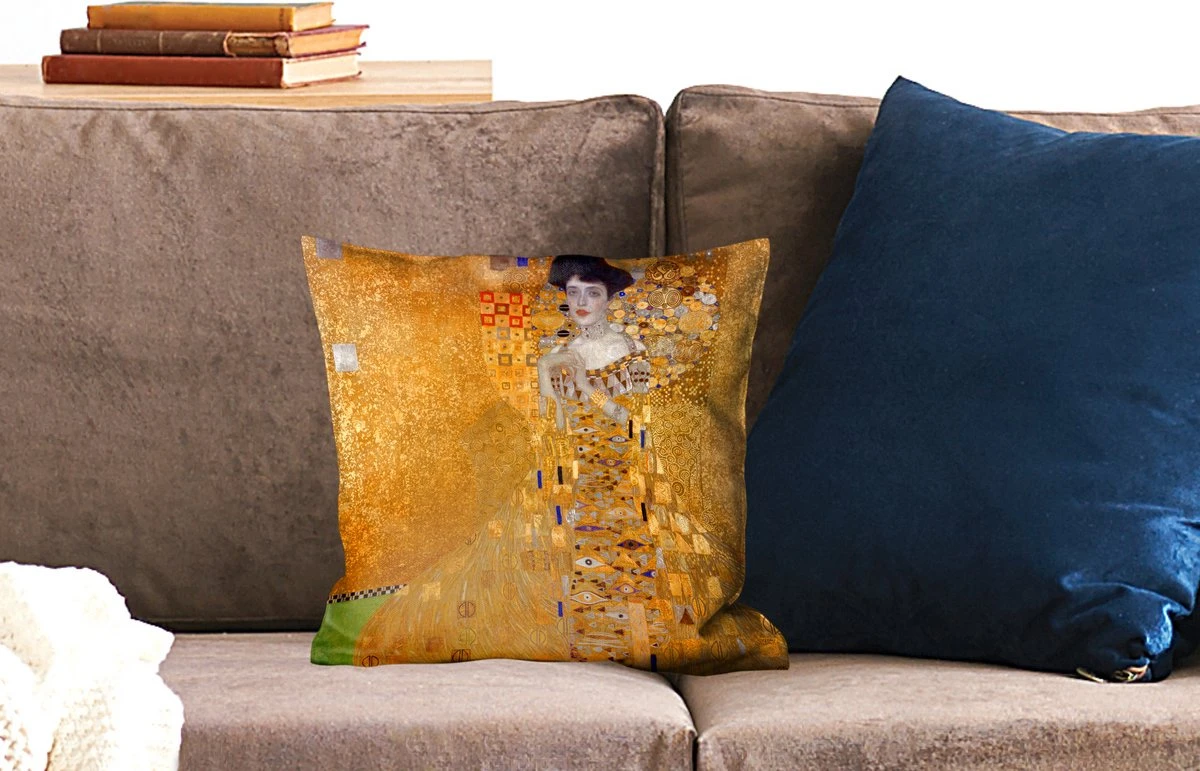 Kussenhoes 40x40 Cm - Adèle Bloch-Bauer I - Schilderij Van Gustav Klimt - Katoen / Polyester - Voor Binnen 4 Kussenhoes 40x40 Cm - Adèle Bloch-Bauer I - Schilderij Van Gustav Klimt - Katoen / Polyester - Voor Binnen - Afbeelding 2