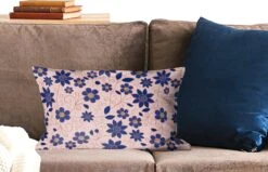 Kussenhoes 50x30 Cm - Bloemen - Blauw - Japan - Patronen - Katoen / Polyester - Voor Binnen -Pillowmonkey 1200x771 259