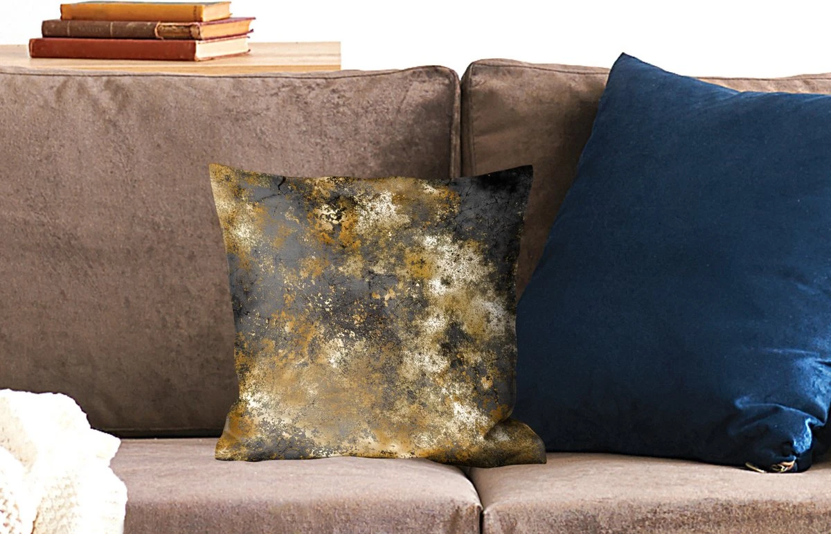 Sierkussens - Kussentjes Woonkamer - 40x40 Cm - Goud - Zwart - Abstract - Luxe 8 Sierkussens - Kussentjes Woonkamer - 40x40 Cm - Goud - Zwart - Abstract - Luxe - Afbeelding 6