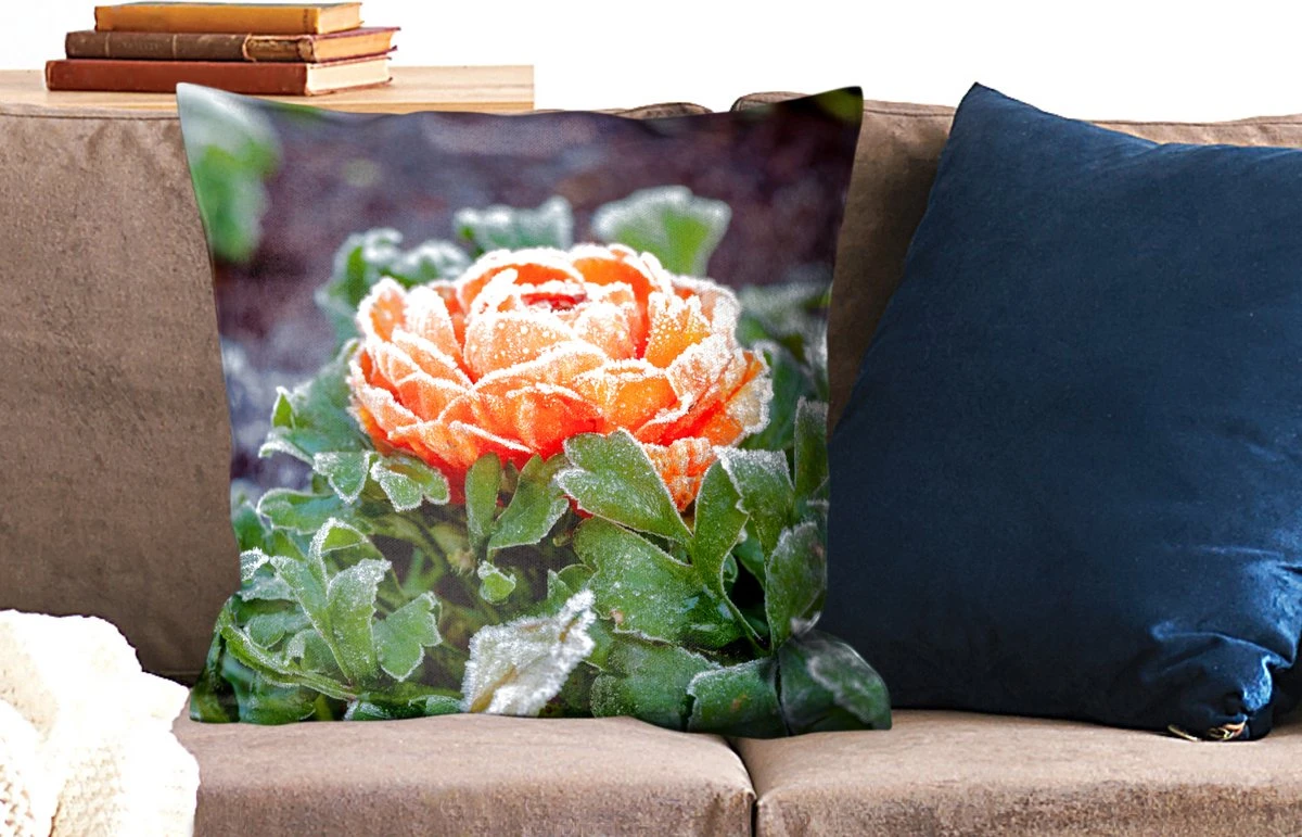 Sierkussen - Bloem Winter - Multicolor - 60 Cm X 60 Cm 4 Sierkussen - Bloem Winter - Multicolor - 60 Cm X 60 Cm - Afbeelding 2