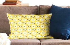 Sierkussens - Kussentjes Woonkamer - 60x40 Cm - Bloem - Geel - Patronen - Zomer -Pillowmonkey 1200x771 545