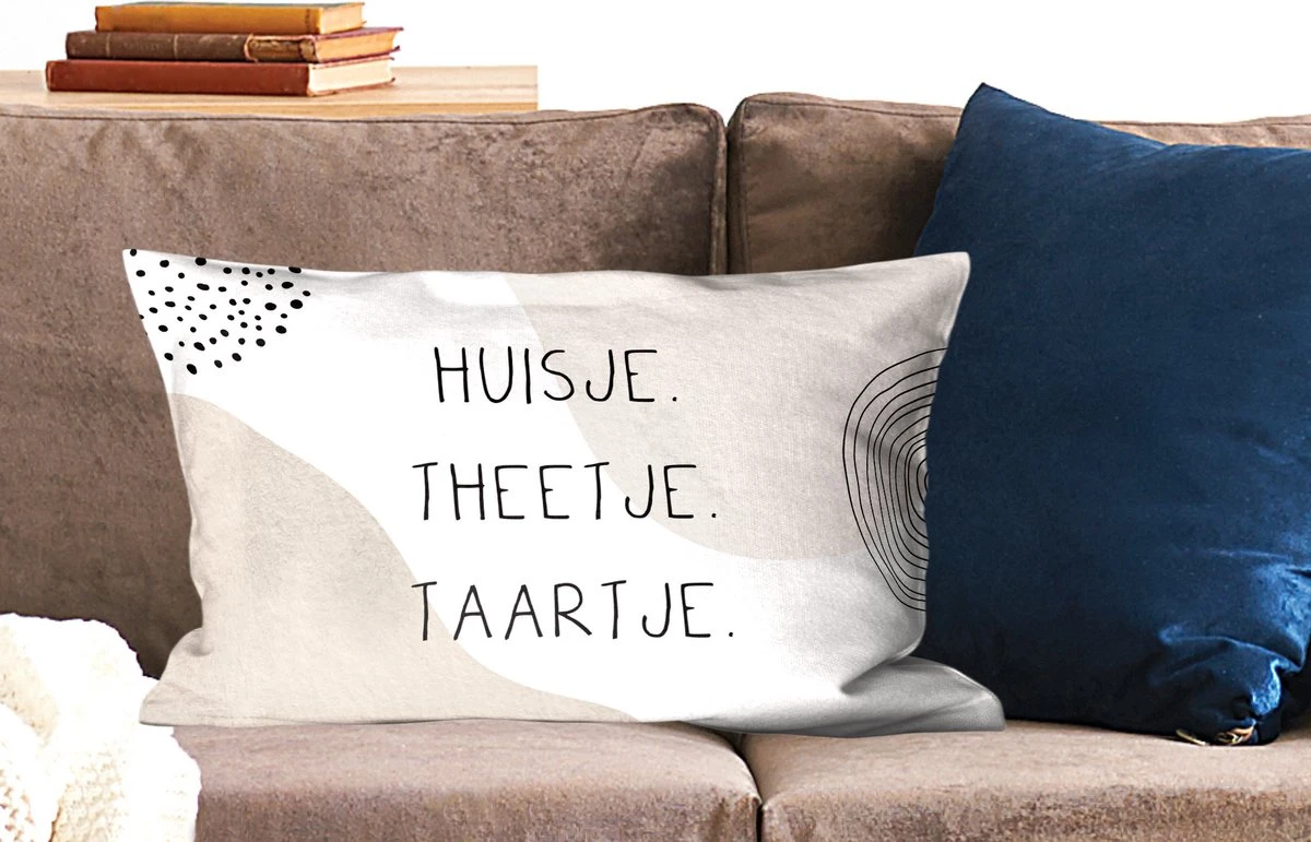 Sierkussens - Kussentjes Woonkamer - 60x40 Cm - Huisje - Eten - Quote 4 Sierkussens - Kussentjes Woonkamer - 60x40 Cm - Huisje - Eten - Quote - Afbeelding 2