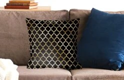 Sierkussens - Kussentjes Woonkamer - 45x45 Cm - Patronen - Goud - Zwart -Pillowmonkey 1200x771 591