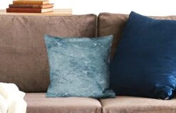 Sierkussens - Kussentjes Woonkamer - 40x40 Cm - Marmer - Blauw - Patronen -Pillowmonkey 1200x771 602