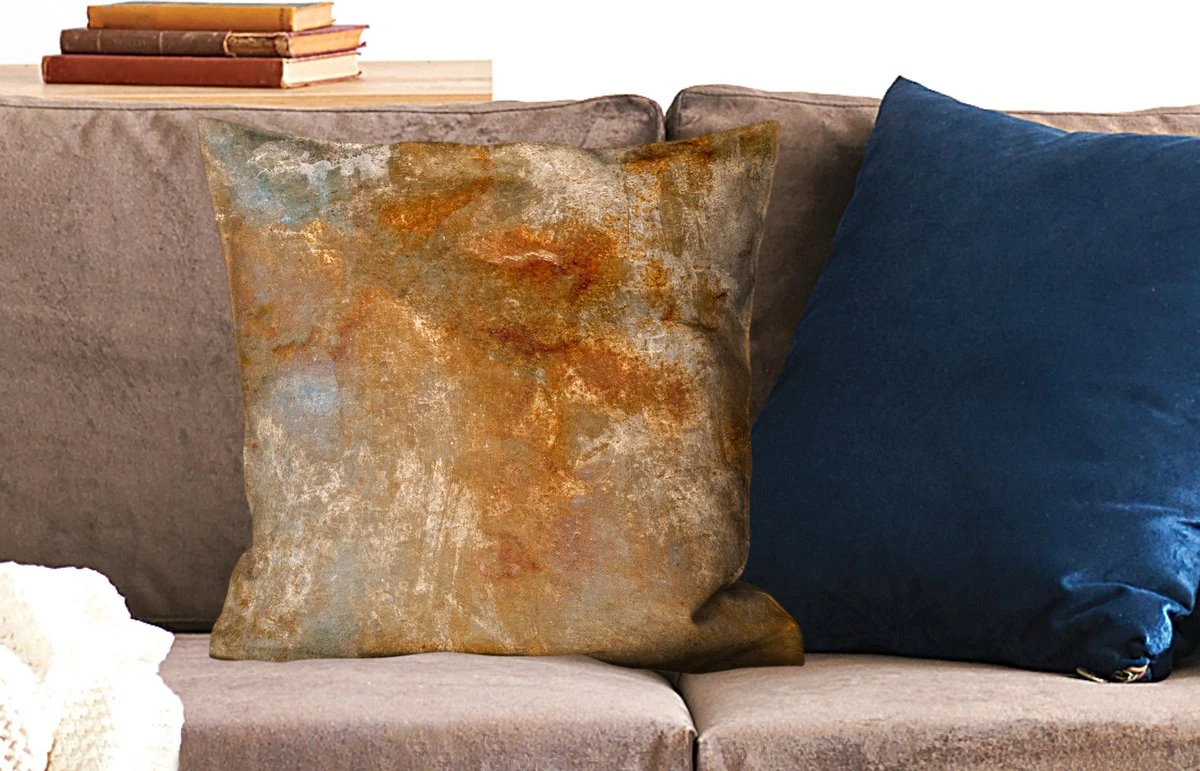 Sierkussens - Kussentjes Woonkamer - 50x50 Cm - Roest - Goud - Brons 4 Sierkussens - Kussentjes Woonkamer - 50x50 Cm - Roest - Goud - Brons - Afbeelding 2