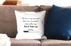 Kussenhoes 45x45 Cm - Zwangerschap Aankondiging - Baby Op Komst - Oom En Tante - Katoen / Polyester - Voor Binnen -Pillowmonkey 1200x771 96