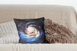 Kussenhoes 40x40 Cm - Sterren - Ruimte - Blauw - Katoen / Polyester - Voor Binnen -Pillowmonkey 1200x800 101