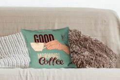 Kussenhoes 40x40 Cm - Koffie - Spreuken - Retro - Turquoise - Katoen / Polyester - Voor Binnen 10 Kussenhoes 40x40 Cm - Koffie - Spreuken - Retro - Turquoise - Katoen / Polyester - Voor Binnen -Pillowmonkey 1200x800 1012