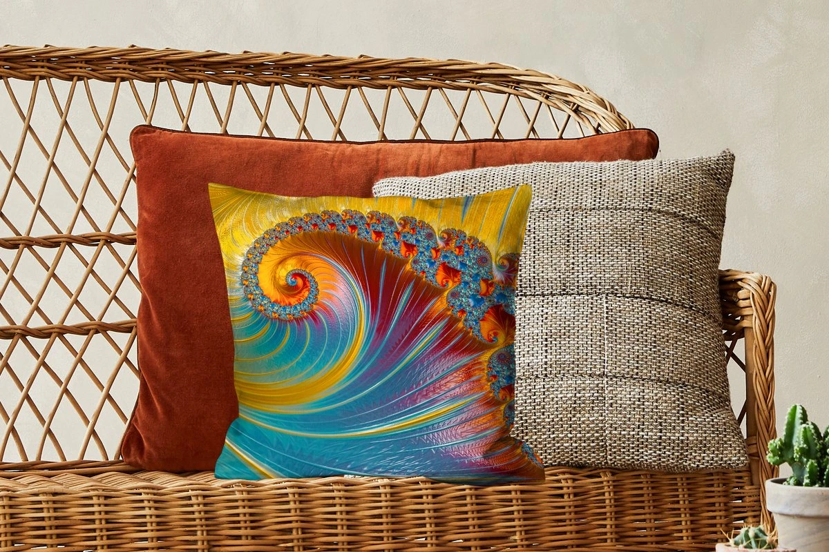 Kussenhoes 40x40 Cm - Abstract - Schelp - Kleur - Katoen / Polyester - Voor Binnen 6 Kussenhoes 40x40 Cm - Abstract - Schelp - Kleur - Katoen / Polyester - Voor Binnen - Afbeelding 4