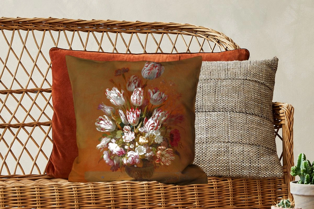 Kussenhoes 45x45 Cm - Stilleven Met Bloemen - Schilderij Van Hans Bollongier - Katoen / Polyester - Voor Binnen 6 Kussenhoes 45x45 Cm - Stilleven Met Bloemen - Schilderij Van Hans Bollongier - Katoen / Polyester - Voor Binnen - Afbeelding 4