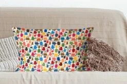 Kussenhoes 60x40 Cm - Patronen - Koffie - Theepot - Retro - Katoen / Polyester - Voor Binnen -Pillowmonkey 1200x800 1068