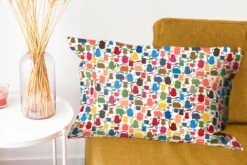 Kussenhoes 60x40 Cm - Patronen - Koffie - Theepot - Retro - Katoen / Polyester - Voor Binnen -Pillowmonkey 1200x800 1070