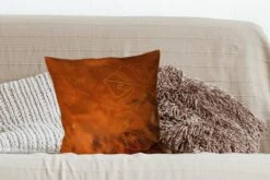 Kussenhoes 45x45 Cm - Patronen - Luxe - Blad - Goud - Katoen / Polyester - Voor Binnen -Pillowmonkey 1200x800 1086