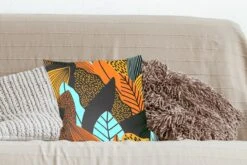 Kussenhoes 40x40 Cm - Bloemen - Bladeren - Patroon - Katoen / Polyester - Voor Binnen -Pillowmonkey 1200x800 1100