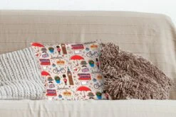Kussenhoes 40x40 Cm - Patroon - Tekeningen - Londen - Katoen / Polyester - Voor Binnen -Pillowmonkey 1200x800 1110