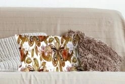 Kussenhoes 50x30 Cm - Vlinder - Bloemen - Vintage - Patronen - Katoen / Polyester - Voor Binnen -Pillowmonkey 1200x800 1124